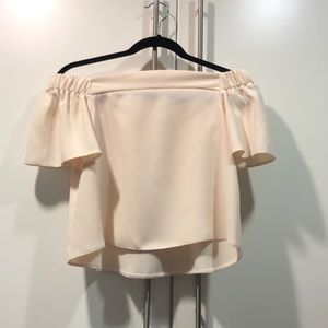 Light pink off shoulder top